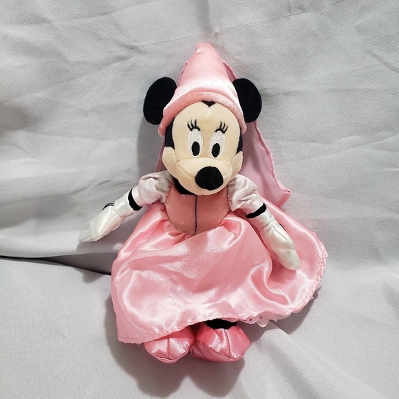 Disney Other - Disney Parks Pink Princess Mini Plush Stuffed Toy 9 Inch Satin Velour
